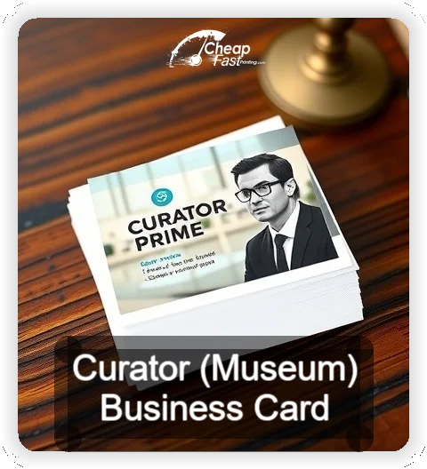 Curator Museum business card design sample