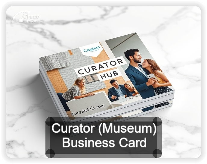 Curator Museum business card design sample