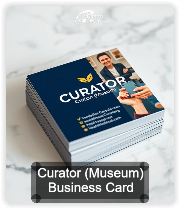 Curator Museum business card design sample