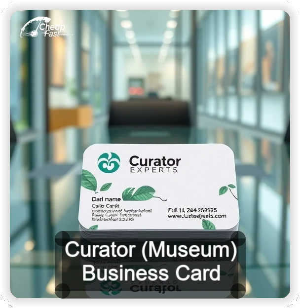 Curator Museum business card design sample