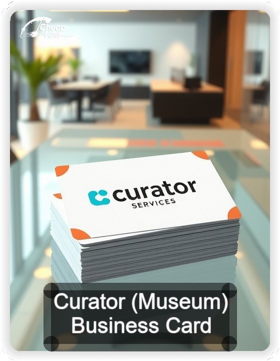 Curator Museum business card design sample