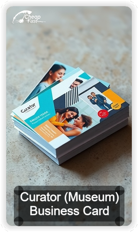 Curator Museum business card design sample