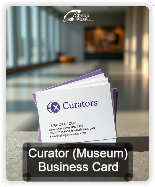 Curator Museum business card design sample