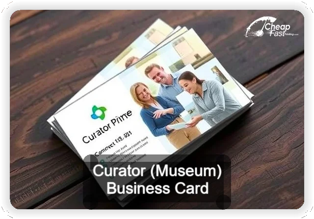 Curator Museum business card design sample