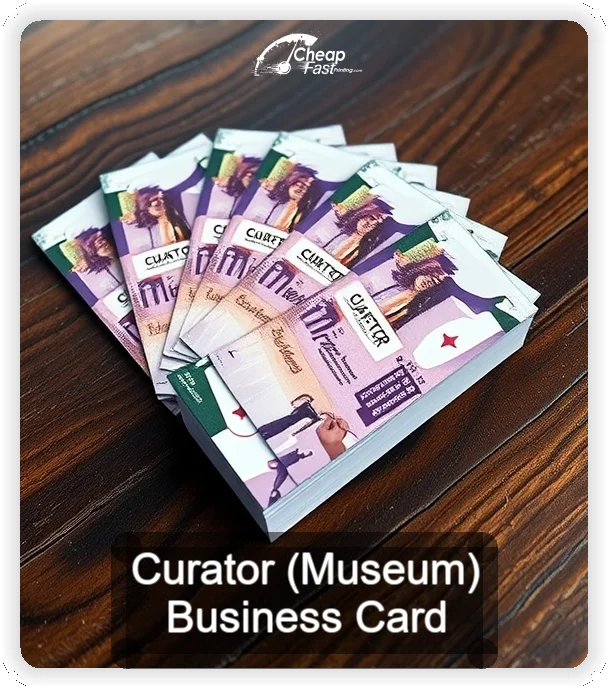 Curator Museum business card design sample