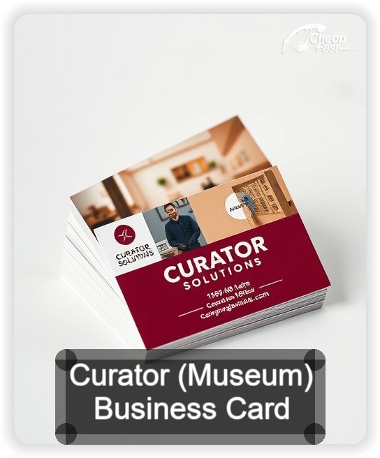 Curator Museum business card design sample