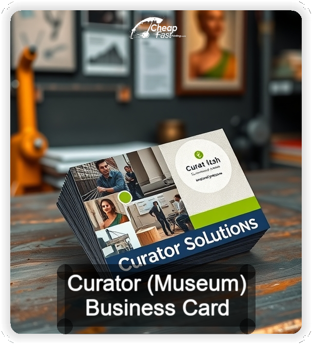Curator Museum business card design sample
