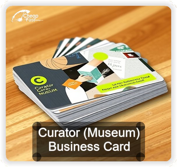 Curator Museum business card design sample