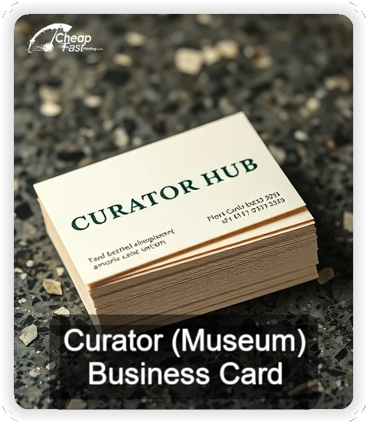 Curator Museum business card design sample