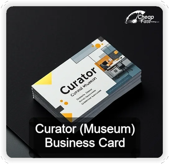 Curator Museum business card design sample