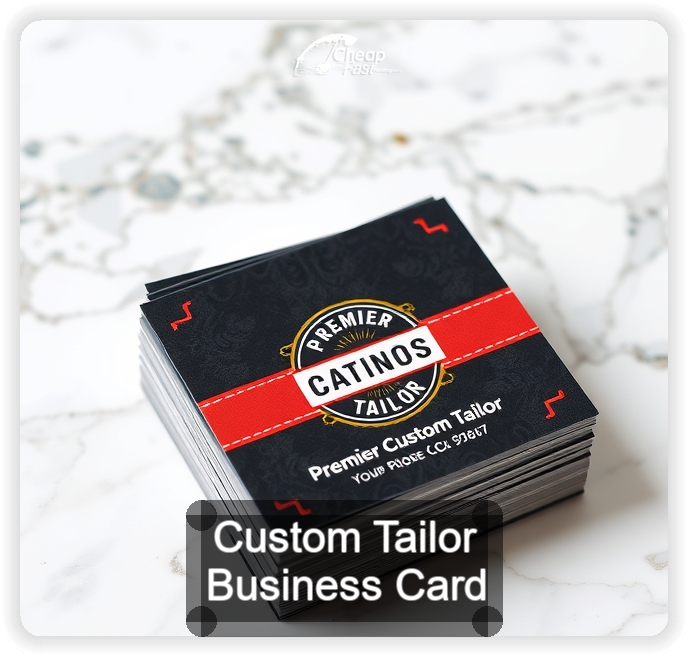 Custom Tailor business card design sample