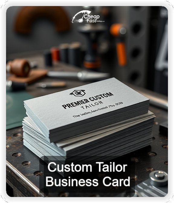 Custom Tailor business card design sample