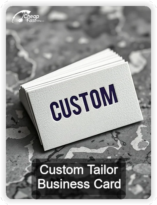 Custom Tailor business card design sample