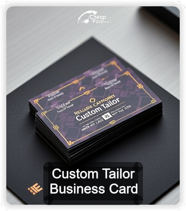 Custom Tailor business card design sample