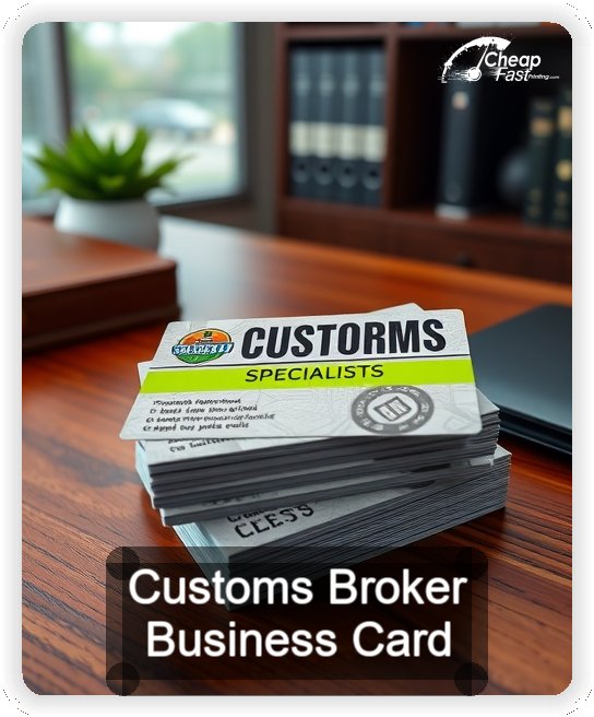 Customs Broker business card design sample