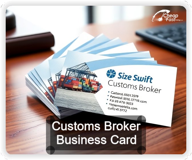 Customs Broker business card design sample