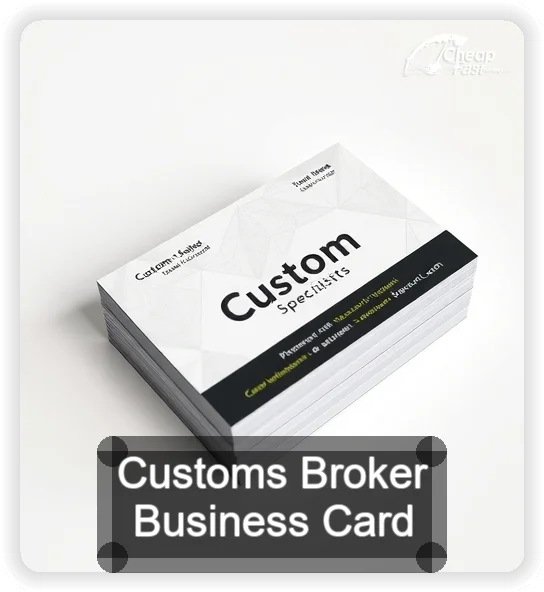Customs Broker business card design sample