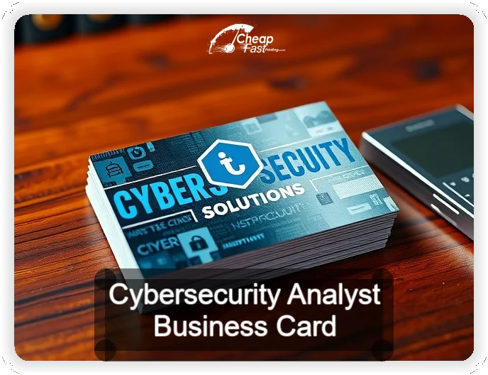 Cybersecurity Analyst business card design sample