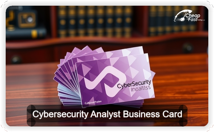 Cybersecurity Analyst business card design sample