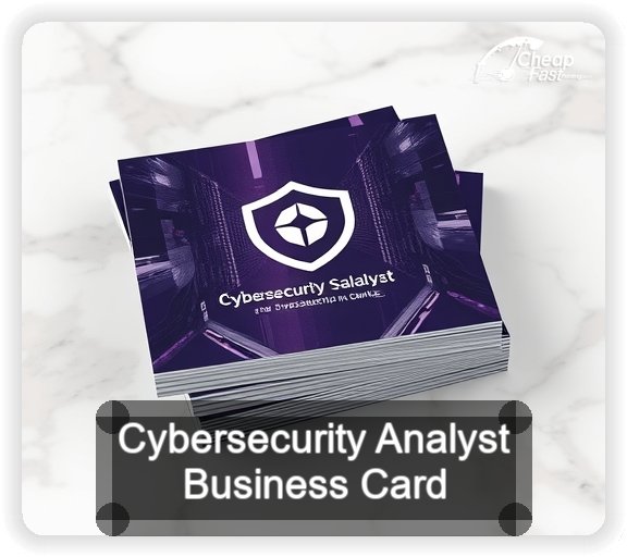 Cybersecurity Analyst business card design sample