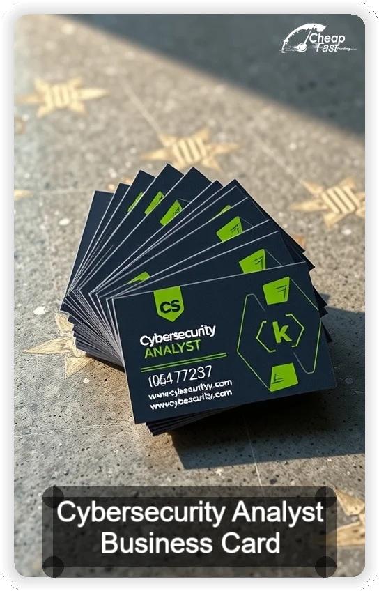 Cybersecurity Analyst business card design sample