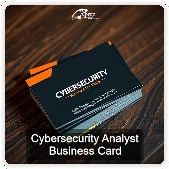 Cybersecurity Analyst business card design sample