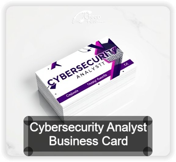 Cybersecurity Analyst business card design sample