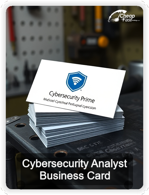 Cybersecurity Analyst business card design sample
