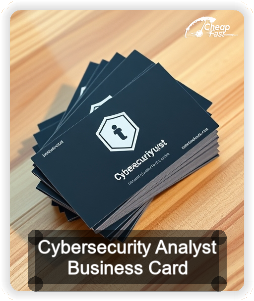 Cybersecurity Analyst business card design sample