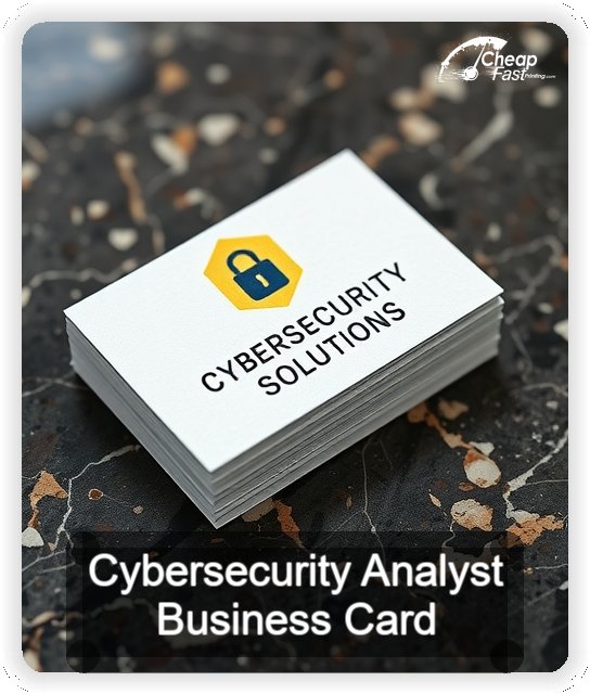 Cybersecurity Analyst business card design sample