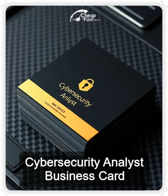 Cybersecurity Analyst business card design sample