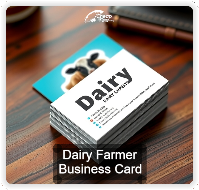 Dairy Farmer business card design sample