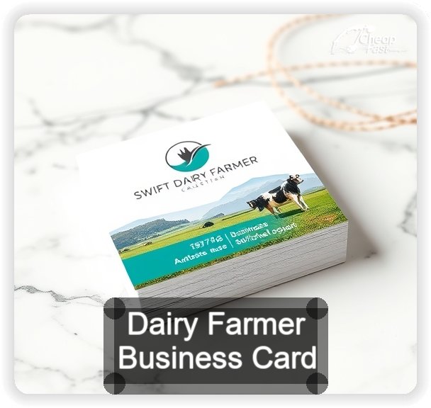 Dairy Farmer business card design sample