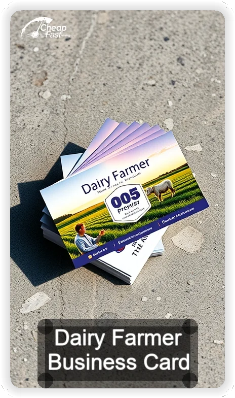 Dairy Farmer business card design sample