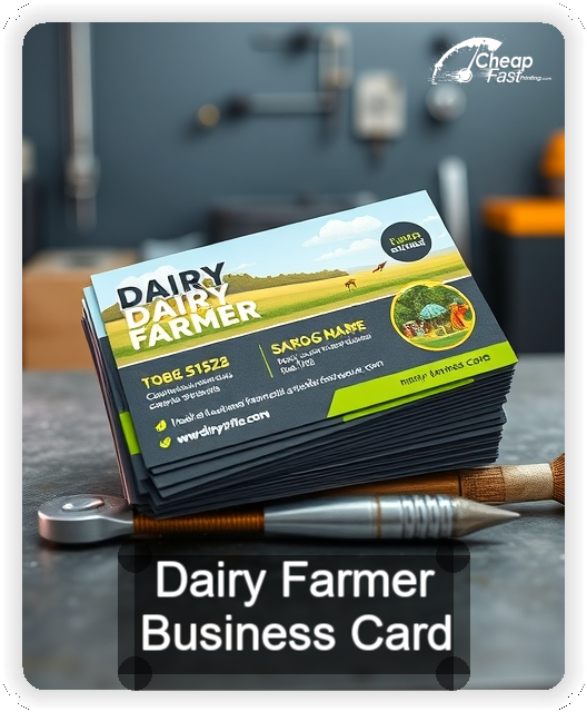 Dairy Farmer business card design sample