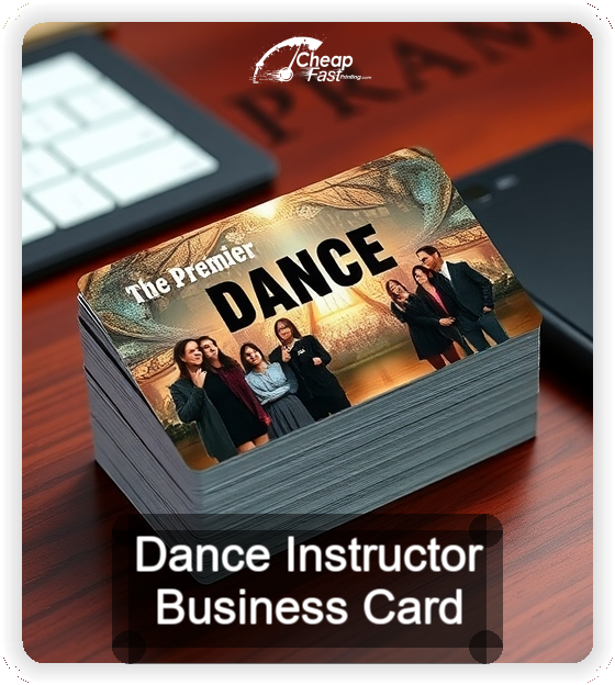 Dance Instructor business card design sample
