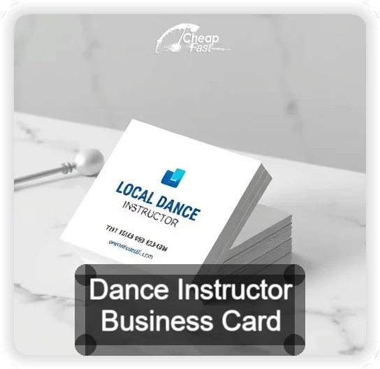 Dance Instructor business card design sample