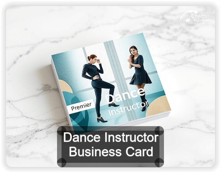Dance Instructor business card design sample