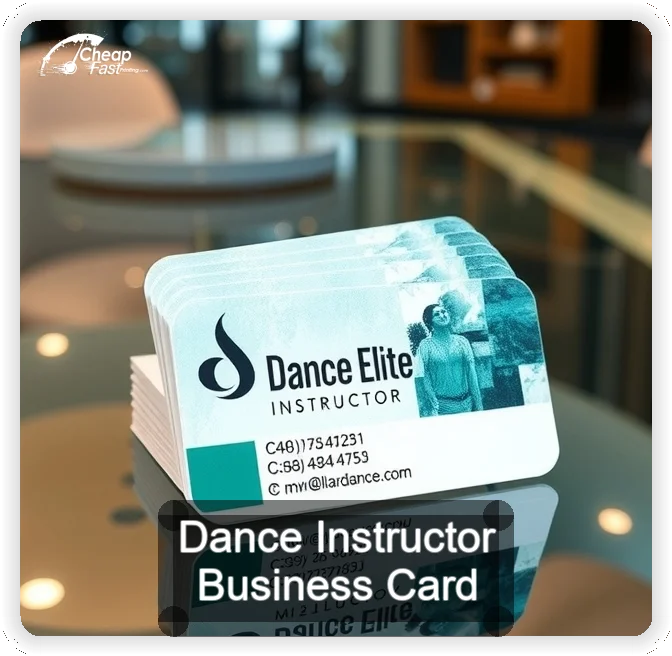 Dance Instructor business card design sample