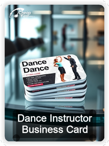 Dance Instructor business card design sample