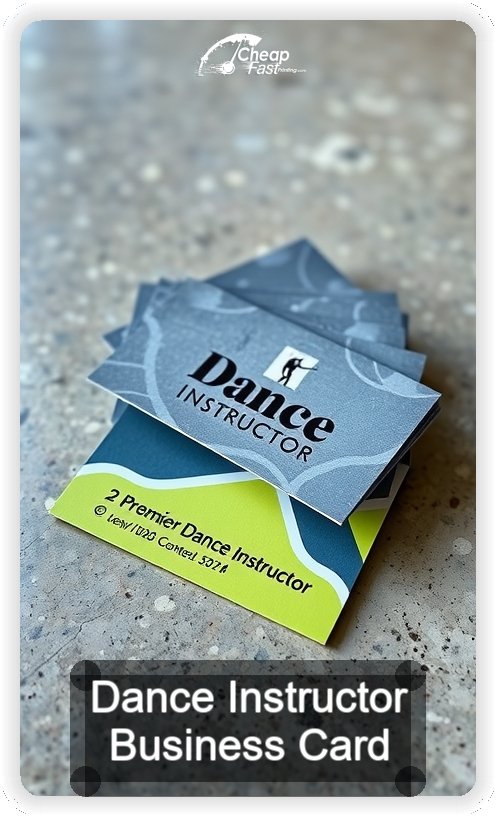 Dance Instructor business card design sample