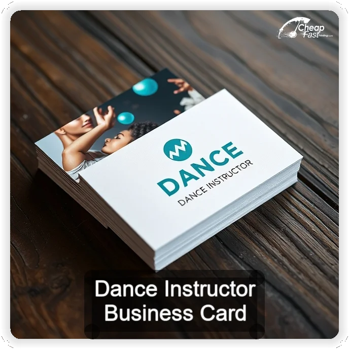 Dance Instructor business card design sample