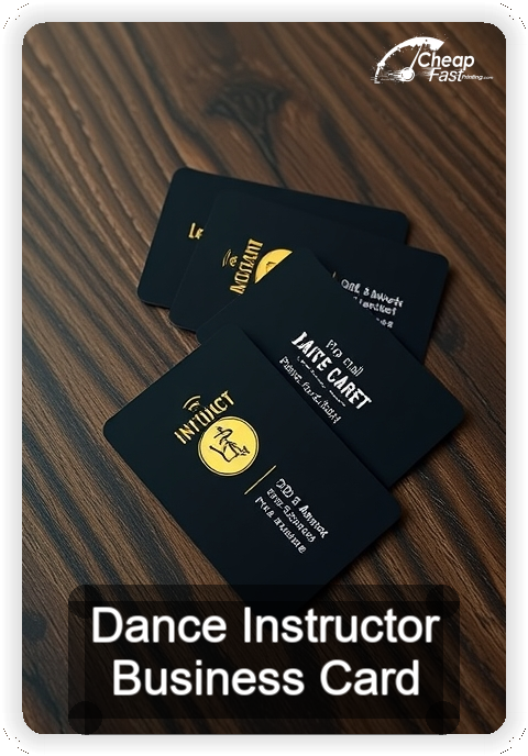 Dance Instructor business card design sample