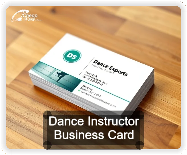 Dance Instructor business card design sample