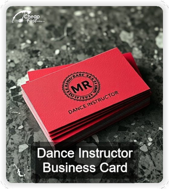 Dance Instructor business card design sample