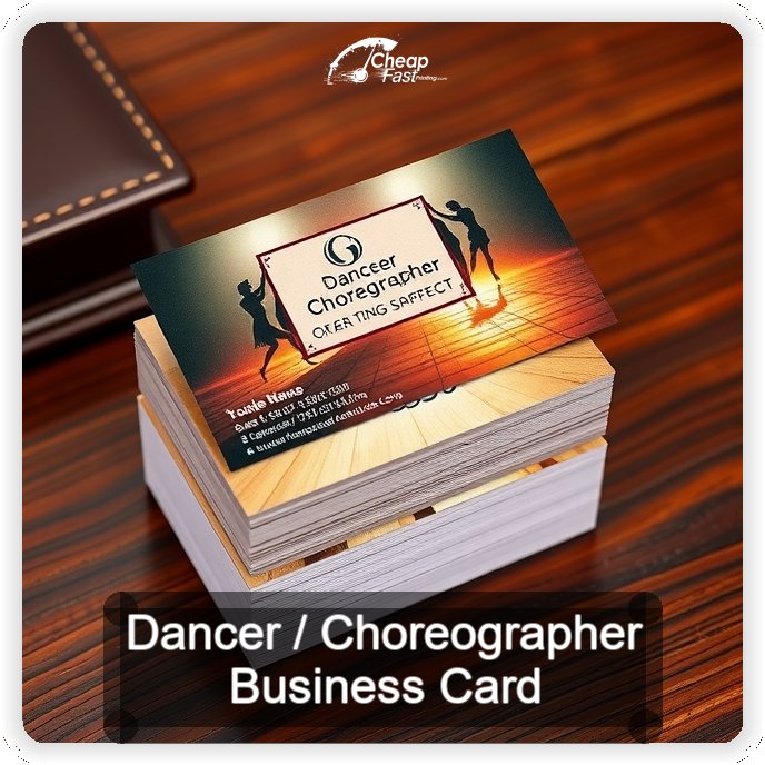 Dancer Choreographer business card design sample