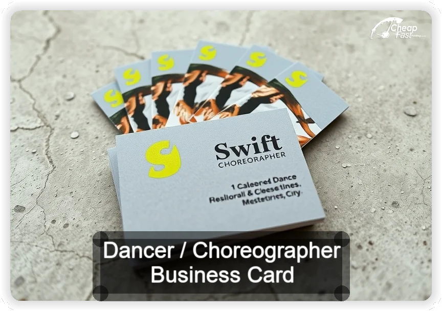 Dancer Choreographer business card design sample
