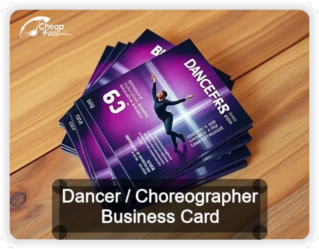 Dancer Choreographer business card design sample