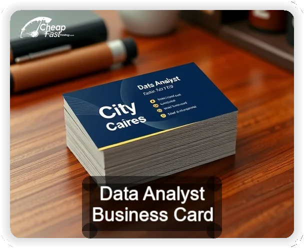 Data Analyst business card design sample