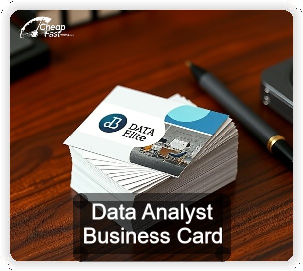 Data Analyst business card design sample